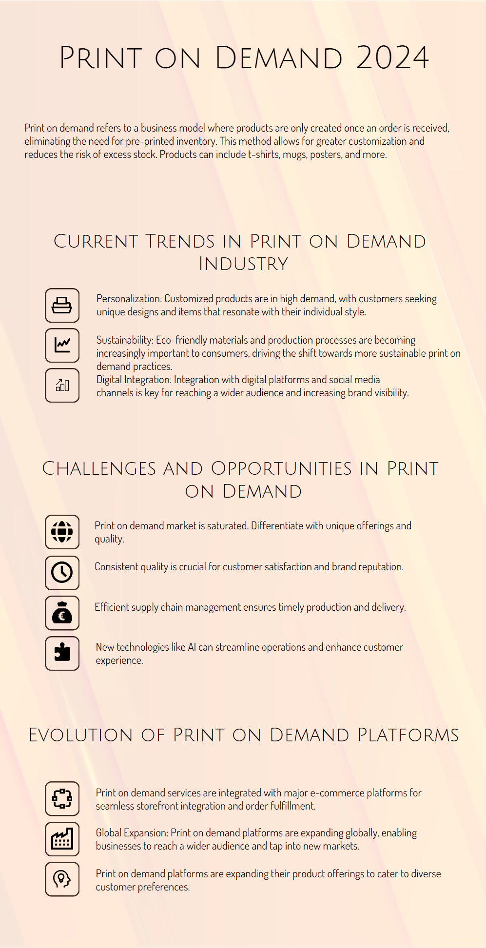 Print on Demand Infographic 2024